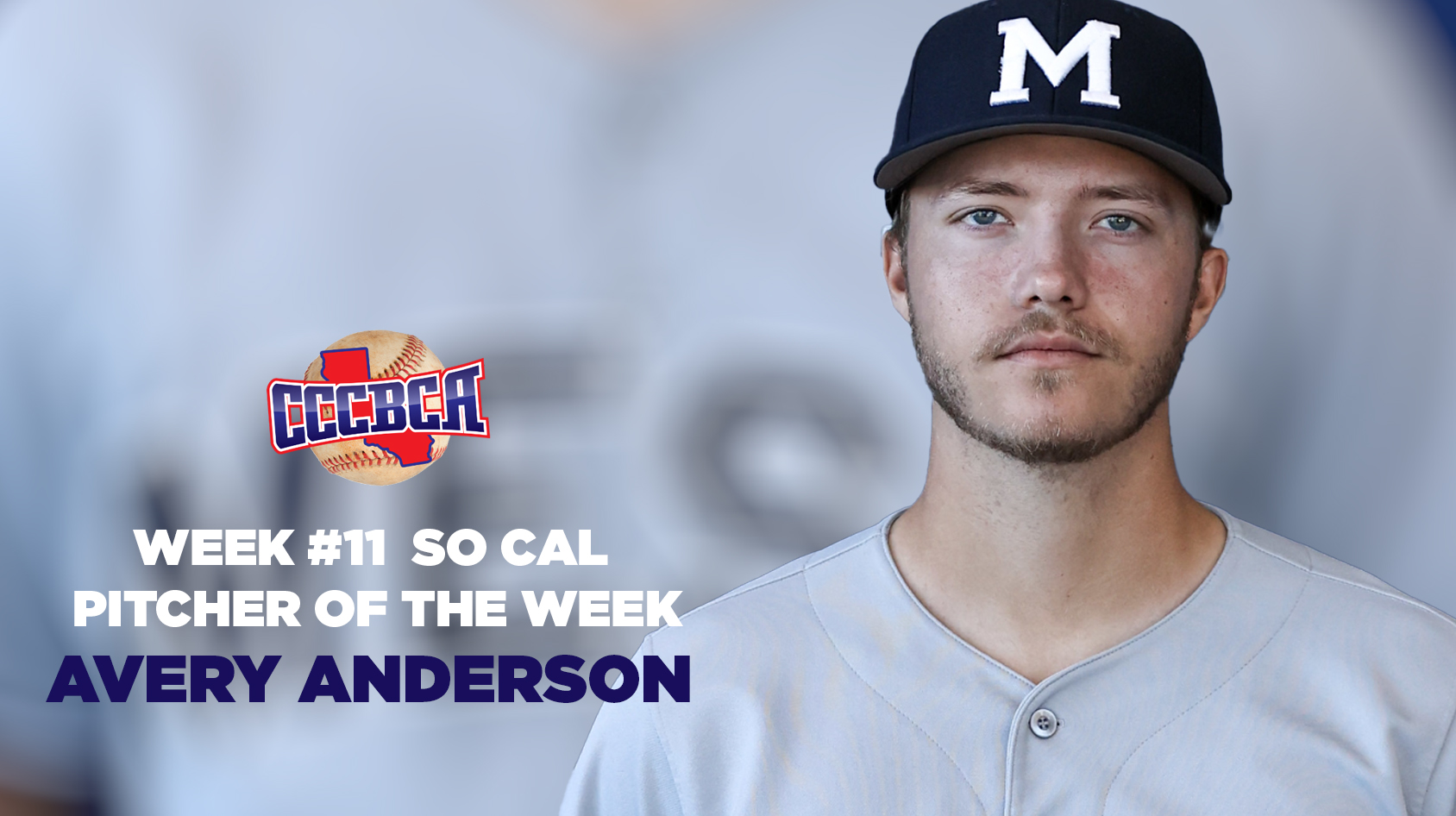 Avery Anderson Earns SoCal Pitcher of the Week Honors